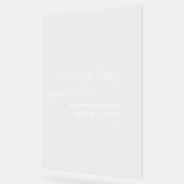 Stijlvolle welkomstbruiloft acryl bord (Hoek)