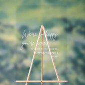 Stijlvolle welkomstbruiloft acryl bord (Neutraal)