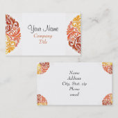 Stijlvolle wervelingen visitekaartje (Voorkant / Achterkant)