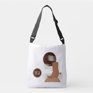 Stijlvolle Westerne stijl Cowgirl Boot Canvas tas