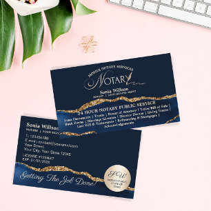 Stijlvolle wet voor mobiele notaris en leningteken visitekaartje