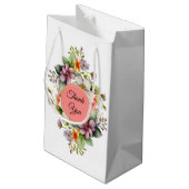 Stijlvolle Wildbloemen Vrijgezellenfeest Favor Klein Cadeauzakje (Achterkant Gekanteld)