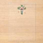 Stijlvolle Wildflower Garden bevestiging Acryl Uitnodigingen (Voorkant)