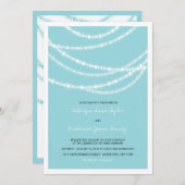 Stijlvolle winter met gloed bruiloft 2in1 Uitnodig Kaart (Voorkant / Achterkant)