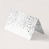 Stijlvolle witte en zilveren Confetti | Kaarten pl (Voorkant)