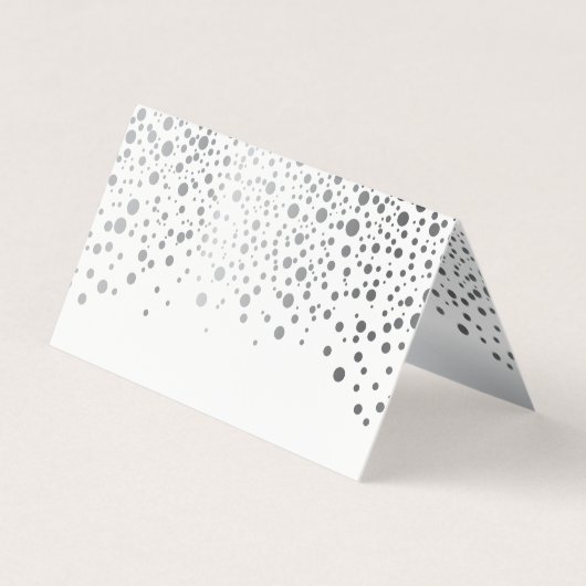 Stijlvolle witte en zilveren Confetti | Kaarten pl (Voorkant)