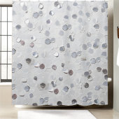 Stijlvolle Witte Glitter Sequin Douchegordijn