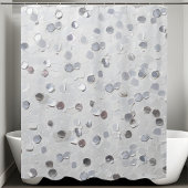 Stijlvolle Witte Glitter Sequin Douchegordijn