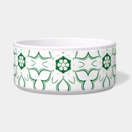 Stijlvolle witte & groene Pet Bowl Voerbakje