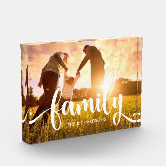 Stijlvolle witte overlay | Foto van uw familie (Links)