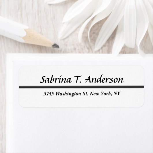 Stijlvolle witte professionele elegante script mod etiket (Insitu)