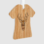 Stijlvolle witte staart Duistere Buck Head Light W Ornament (voorkant)