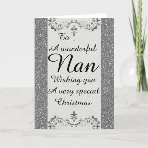 Stijlvolle Wonderful Nan kerstkaart Feestdagen Kaart