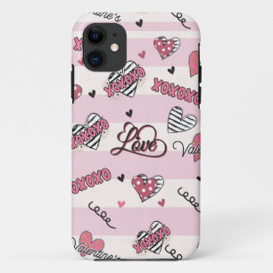 Stijlvolle XOXO-Valentijnsdag gevarieerd iPhone 11 Hoesje