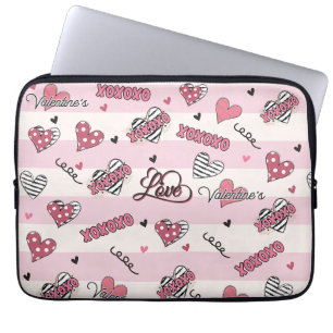 Stijlvolle XOXO-Valentijnsdag gevarieerd Laptop Sleeve