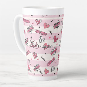 Stijlvolle XOXO-Valentijnsdag gevarieerd Latte Mok