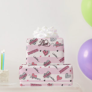 Stijlvolle XOXO Valentijnsdag Patroon Cadeaupapier