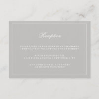 Stijlvolle zachte grijze huwelijksreceptie