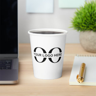 Stijlvolle zakelijke Logo, modern, wit Papieren Bekers
