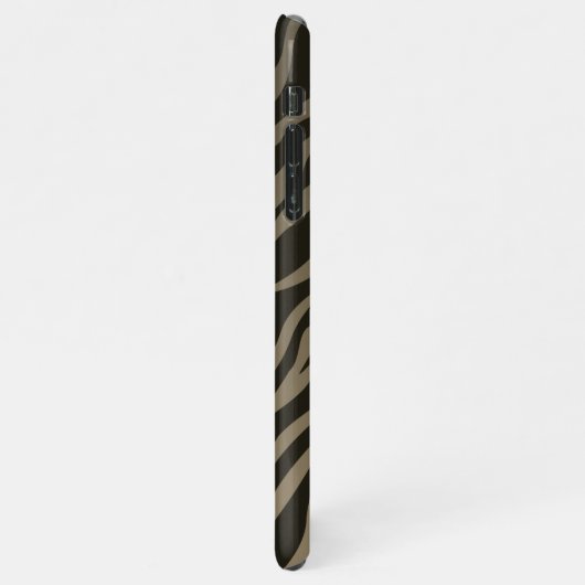 Stijlvolle Zebra Animal Print Patroon Gepersonalis iPhone Hoesje (Linkerkant)