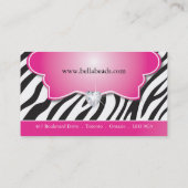 Stijlvolle Zebra Print Jeweler Visitekaartjes (Achterkant)