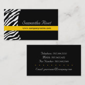 Stijlvolle Zebra Print Visitekaartjes (Voorkant / Achterkant)