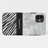Stijlvolle zebraprint aangepaste foto iPhone 5 hoe Case-Mate iPhone Case (Achterkant (horizontaal))