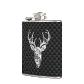 Stijlvolle zilver-speler op de afdruk van koolstof heupfles (Links)