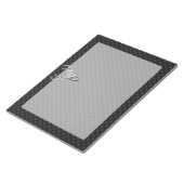 Stijlvolle zilver-speler op de afdruk van koolstof notitieblok (Schuin)