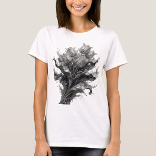 Stijlvolle Zilveren ABSTRACTE KUNST Maatwerk T-shi T-shirt