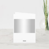 Stijlvolle Zilveren Confetti 60e Huwelijks Verjaar Bedankkaart (Achterkant)