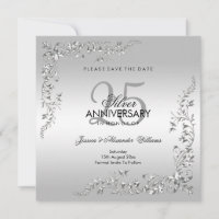 Stijlvolle Zilveren Decoratie 25e Huwelijksjubileu