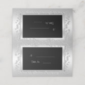 Stijlvolle Zilveren Diamanten 60e bruiloft (Buitenkant ongevouwen)