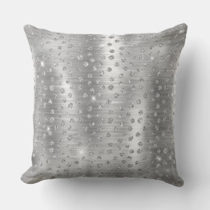Stijlvolle zilveren glitter wilde cheeta vlekkenpa kussen