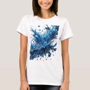 Stijlvolle Zilveren WATER SPLASH Shirt Ontwerp