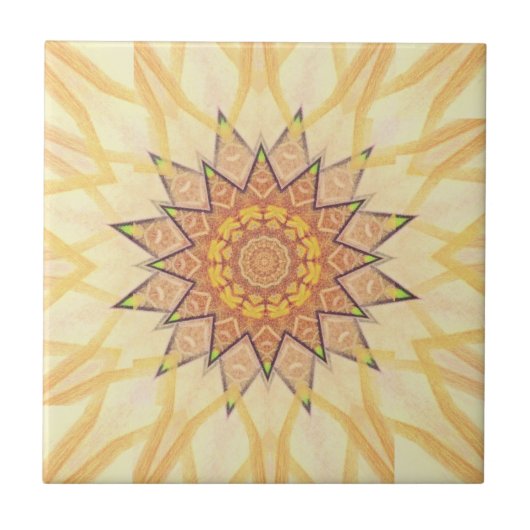 Stijlvolle zon tegeltje (Voorkant)