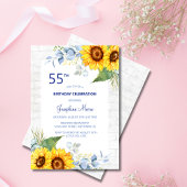 Stijlvolle Zonnebloem Wit Grijs Brick Bloemen Verj Kaart