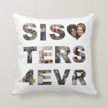 Stijlvolle zusjes voor ooit foto-collage BFF-hart