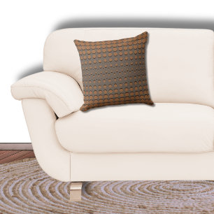 Stijlvolle zwart en bruin Halftone Stippen Kussen