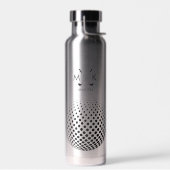 Stijlvolle zwart moderne golfbal Monogram Waterfles (Links)