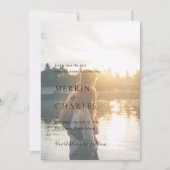 Stijlvolle zwart-wit foto moderne bruiloft save the date (Voorkant)