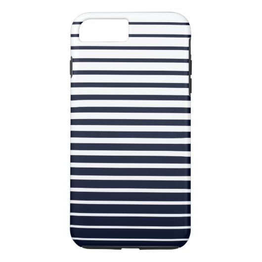 Stijlvolle zwart & wit monogram strepen Case-Mate iPhone case (Achterkant)