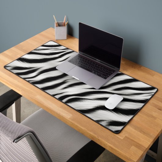 Stijlvolle zwart-wit Zebra Animal Print Bureaumat (Kantoor 2)
