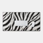 Stijlvolle zwart-wit Zebra Animal Print Bureaumat (Keyboard & Muis)