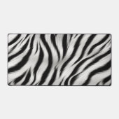 Stijlvolle zwart-wit Zebra Animal Print Bureaumat (Voorkant)