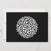 Stijlvolle zwart-witte bloem kaart (Achterkant)