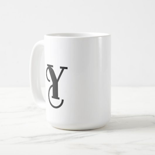 Stijlvolle zwart-witte koffie Mok (Voorkant links)