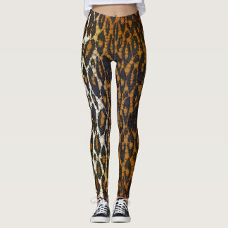 Stijlvolle zwarte bruine luipaard afdrukken Weemen Leggings