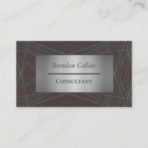 Stijlvolle zwarte Elegant Silver-netwerklijnen Visitekaartje