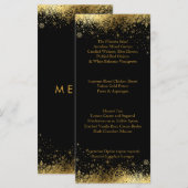 Stijlvolle zwarte en gouden sneeuwvlokken - Menu (Voorkant / Achterkant)